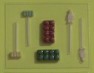 445sp Building Blocks Chocolate or Hard Candy Lollipop Mold